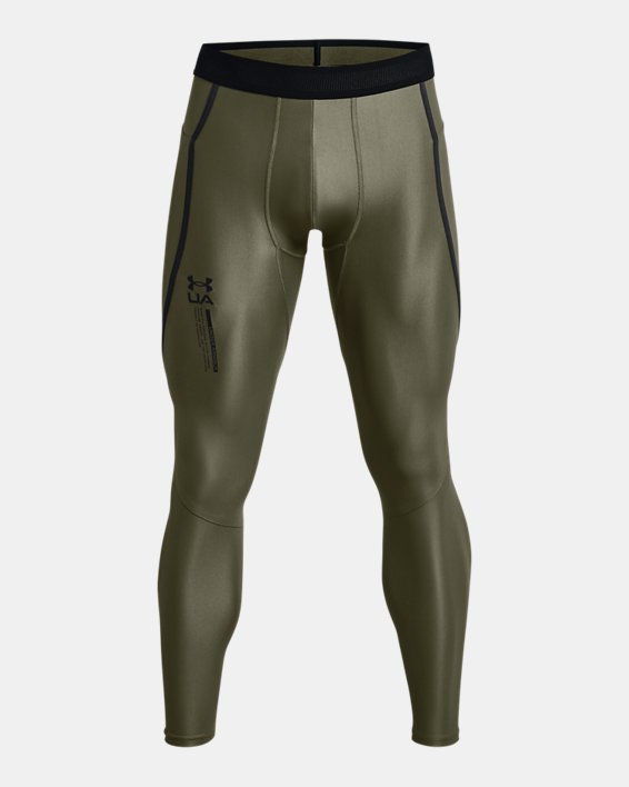 Men's UA Iso-Chill Perforated Leggings, Green, pdpMainDesktop image number 4